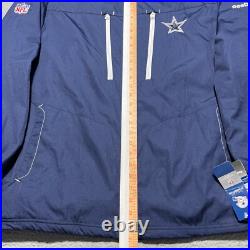 Dallas Cowboys Football Reebok On Field Jacket Mens XL Blue Hooded New With Tags Dallas Cowboys Football Reebok On Field Jacket Mens XL Blue Hooded New With Tags