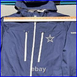 Dallas Cowboys Football Reebok On Field Jacket Mens XL Blue Hooded New With Tags Dallas Cowboys Football Reebok On Field Jacket Mens XL Blue Hooded New With Tags