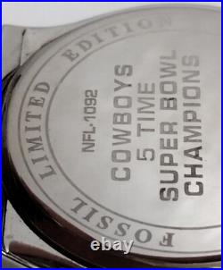 Dallas Cowboys Fossil Watch 5 Time Super Bowl Champions Limited RARE 551/1000