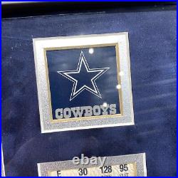 Dallas Cowboys Framed Replica Super Bowl Tickets & Pins & Game Stats