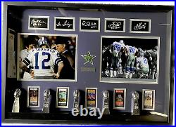 Dallas Cowboys Framed Texas Stadium Game Used Turf-Rep Trophies & Tickets-Photos
