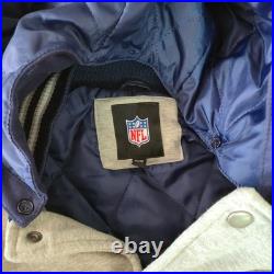 Dallas Cowboys G III Blue Gray Super Bowl Champions Patch Hoodie Jacket XL NFL