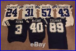 Dallas Cowboys Game Jerseys, Lot Of 7, Issued And Used, Nike An Reebok Jerseys