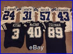 Dallas Cowboys Game Jerseys, Lot Of 7, Issued And Used, Nike An Reebok Jerseys
