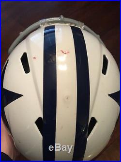 Dallas Cowboys Game Used Helmet Riddell 2012 Throwback Tyron Smith Style