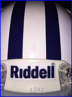 Dallas Cowboys Game Used Worn Helmet 2012 Last Game In Throwback Redskins