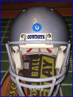 Dallas Cowboys Game Used Worn Helmet Riddell Revo 2008 No Stripes