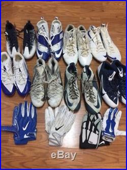 Dallas Cowboys Game Worn Used Cleats Gloves Lot Free Moore Swaim Escobar Wilcox