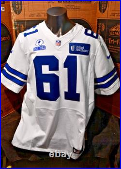 Dallas Cowboys Game Worn/Used Team Issue Elite Jersey William Sweet # 61 Size 52