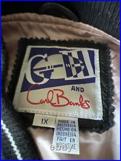 Dallas Cowboys Genuine Leather Jacket GIII Carl Banks XL 1x NFL Fan Texas Large