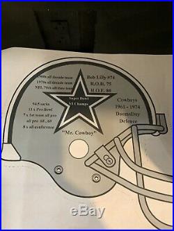 Dallas Cowboys HOF Bob Lilly Autographed Full Size Authentic Helmet