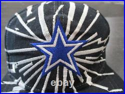 Dallas Cowboys Hat Cap Black Starter Shockwave Football Snap Back Mens 90s