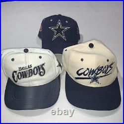 Dallas Cowboys Hats SnapBack Lot Of 3 Drew Pearson Graffiti Reebok Leather