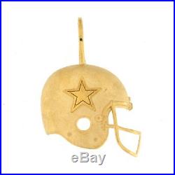 Dallas Cowboys Helmet Charm 14kt Yellow Gold