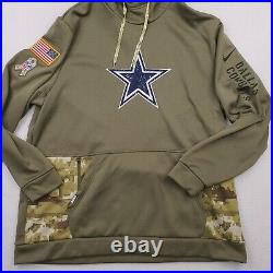 Dallas Cowboys Hoodie Mens XXL Green Camo Salute To Service Team Issue Dan Quinn