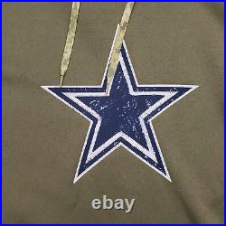 Dallas Cowboys Hoodie Mens XXL Green Camo Salute To Service Team Issue Dan Quinn