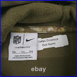 Dallas Cowboys Hoodie Mens XXL Green Camo Salute To Service Team Issue Dan Quinn
