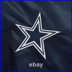 Dallas Cowboys Hoodie Satin Varsity Jacket Mens XL Navy Blue Ultra Game NFL Team