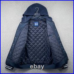 Dallas Cowboys Hoodie Satin Varsity Jacket Mens XL Navy Blue Ultra Game NFL Team