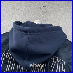 Dallas Cowboys Hoodie Satin Varsity Jacket Mens XL Navy Blue Ultra Game NFL Team