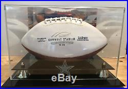 Dallas Cowboys INAUGURAL SEASON/GAME/EVENT Collectible Football w DISPLAY CASE