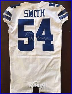 Dallas Cowboys JAYLON SMITH Autographed 2017 Game Worn Rookie Season Jersey Used