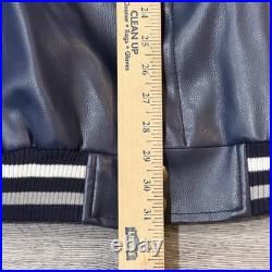 Dallas Cowboys Jacket 5-Time Superbowl Champions Faux Leather NFL Size Large