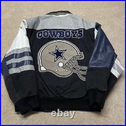 Dallas Cowboys Jacket Men XL NFL Football Jeff Hamilton Leather Vintage Rare JH