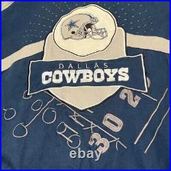 Dallas Cowboys Jacket Men's 5XL Blue Embroidered NFL Football NFC Heavy Weight