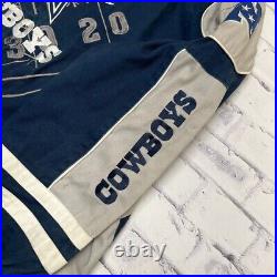 Dallas Cowboys Jacket Men's 5XL Blue Embroidered NFL Football NFC Heavy Weight