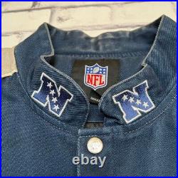 Dallas Cowboys Jacket Men's 5XL Blue Embroidered NFL Football NFC Heavy Weight