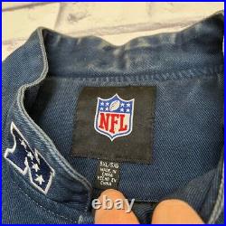 Dallas Cowboys Jacket Men's 5XL Blue Embroidered NFL Football NFC Heavy Weight