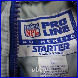 Dallas Cowboys Jacket Mens Large Starter Puffer Puff Pro Line L 90s VTG VINTAGE