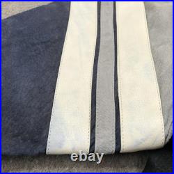 Dallas Cowboys Jacket Mens Medium Black Gray Suede Leather Full Zip Bomber NFL