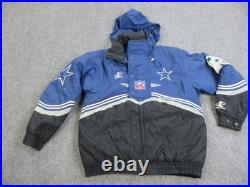 Dallas Cowboys Jacket Mens Medium Blue NFL Football Logo Athletic Pro Line 90s