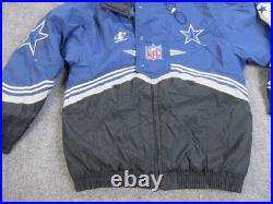 Dallas Cowboys Jacket Mens Medium Blue NFL Football Logo Athletic Pro Line 90s