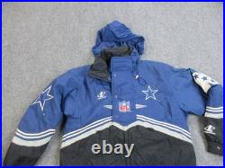 Dallas Cowboys Jacket Mens Medium Blue NFL Football Logo Athletic Pro Line 90s