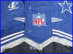 Dallas Cowboys Jacket Mens Medium Blue NFL Football Logo Athletic Pro Line 90s