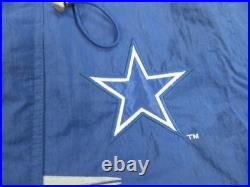 Dallas Cowboys Jacket Mens Medium Blue NFL Football Logo Athletic Pro Line 90s