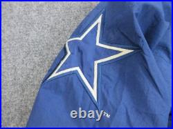 Dallas Cowboys Jacket Mens Medium Blue NFL Football Logo Athletic Pro Line 90s