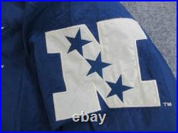 Dallas Cowboys Jacket Mens Medium Blue NFL Football Logo Athletic Pro Line 90s