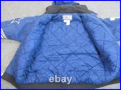 Dallas Cowboys Jacket Mens Medium Blue NFL Football Logo Athletic Pro Line 90s