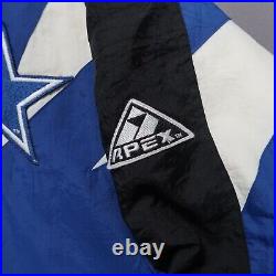 Dallas Cowboys Jacket Mens Small Blue Black Pro Line Apex One Lined Hooded Zip