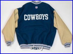 Dallas Cowboys Jacket Mens XXL Wool Leather Varsity Jacket Nike Vintage 90s NFL