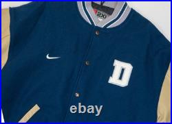 Dallas Cowboys Jacket Mens XXL Wool Leather Varsity Jacket Nike Vintage 90s NFL