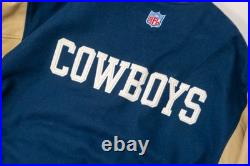 Dallas Cowboys Jacket Mens XXL Wool Leather Varsity Jacket Nike Vintage 90s NFL