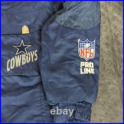 Dallas Cowboys Jacket Pro Line Vintage 90s Logo Athletic Snap Buttons Zip Men XL Dallas Cowboys Jacket Pro Line Vintage 90s Logo Athletic Snap Buttons Zip Men XL