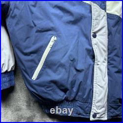 Dallas Cowboys Jacket Puffer Vintage 90s Pro Player Sz L Blue NFL Football Rare