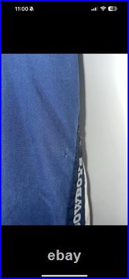 Dallas Cowboys Jacket Puffer Vintage 90s Pro Player Sz L Blue NFL Football Rare