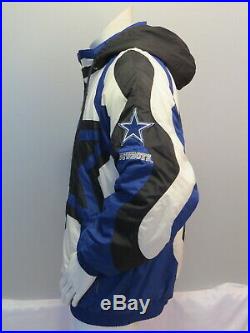 Dallas Cowboys Jacket (VTG) Puffer Parka Big Star Logo Apex One Men's Medium